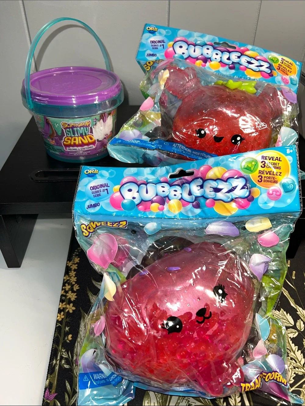 Brand new, never opened 2 Jumbo pack Bubbleezz and Slimysand